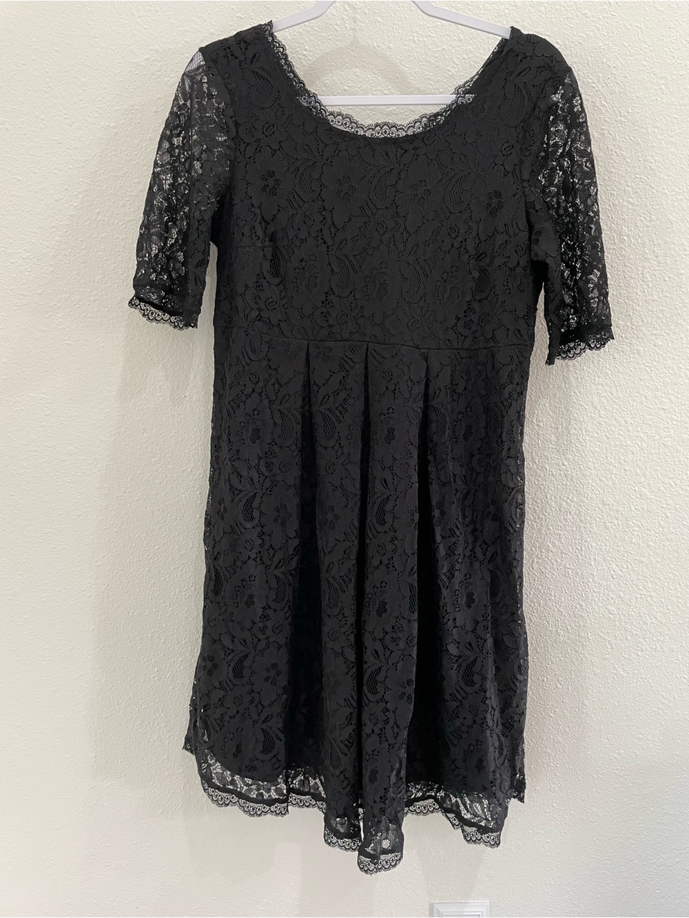Motherhood Maternity Black Lace Mini Dress Stretch Feminine